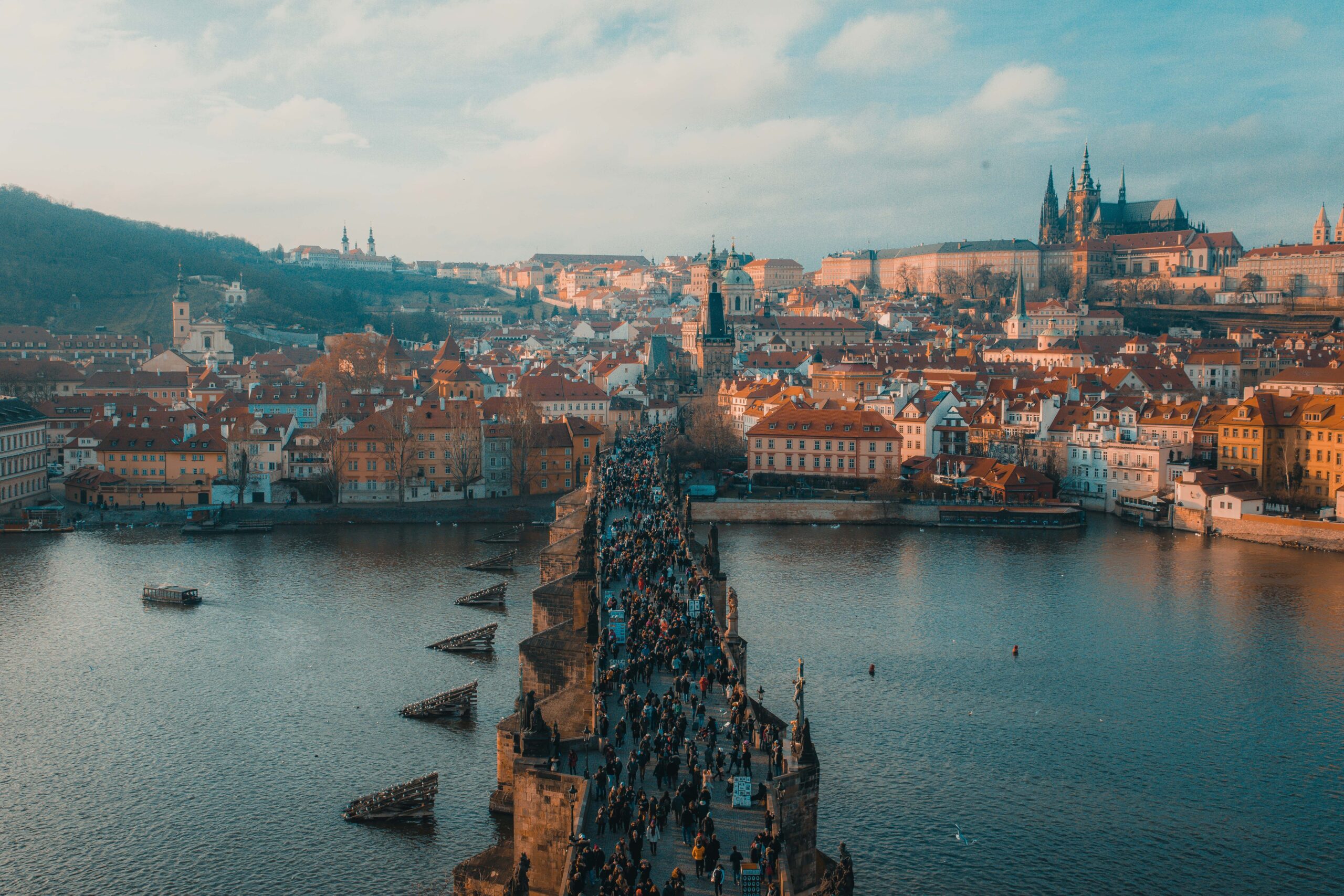 The Charles Bridge from above