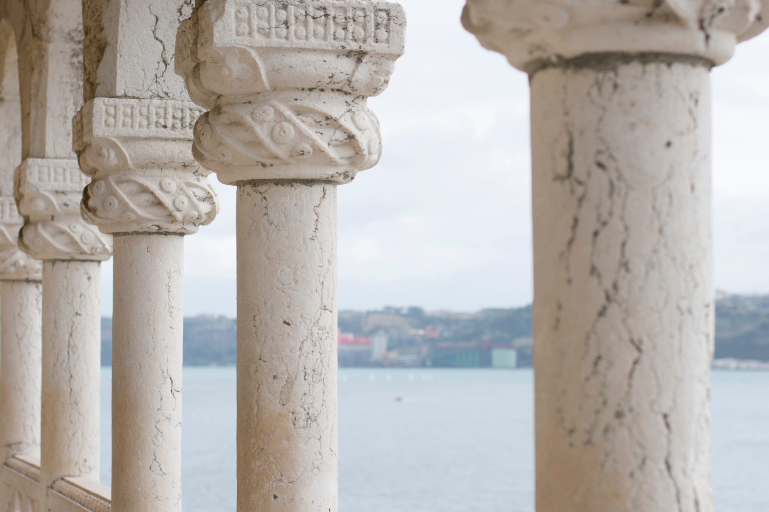 Pillars at Belém Tower
