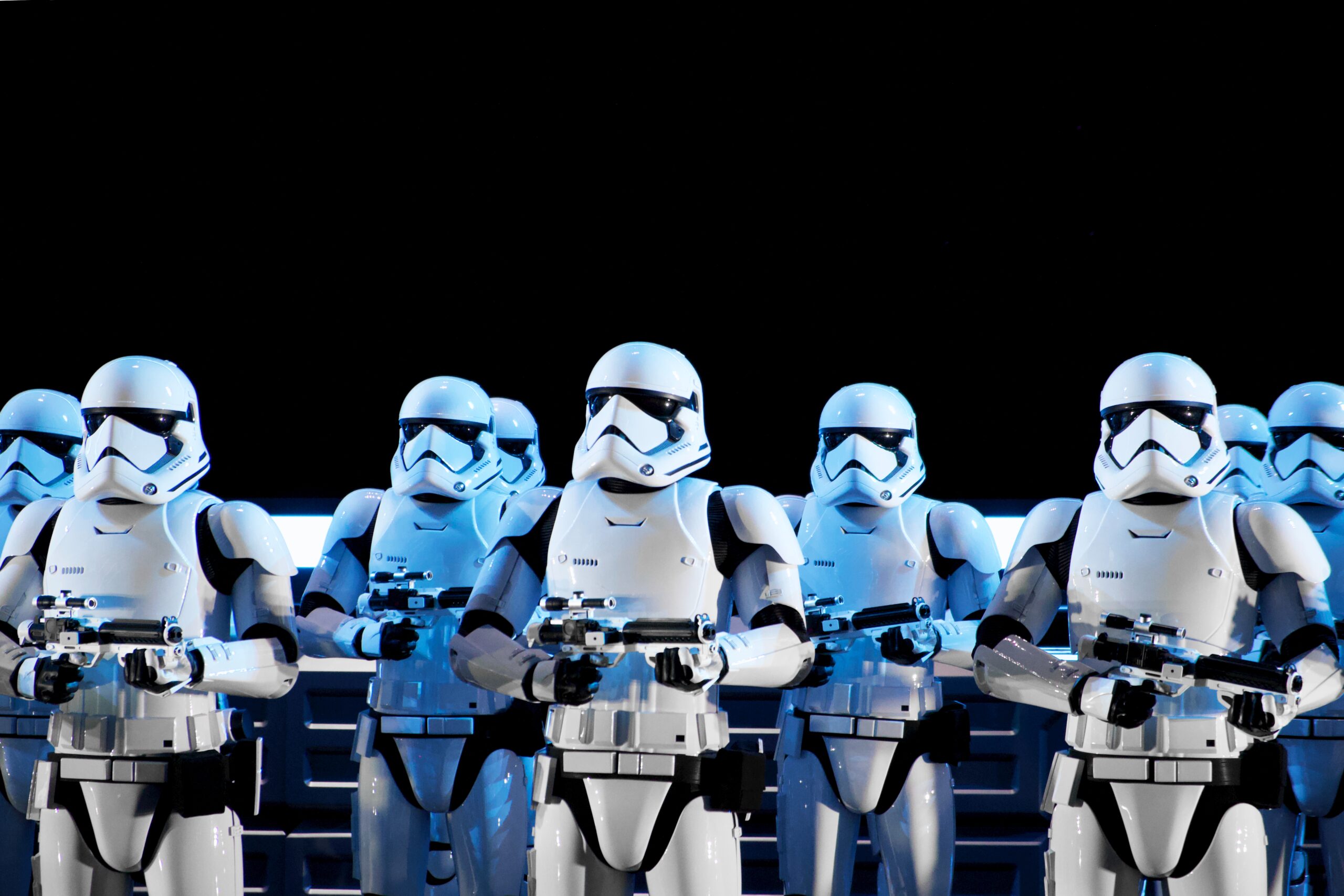 A row of stormtroopers
