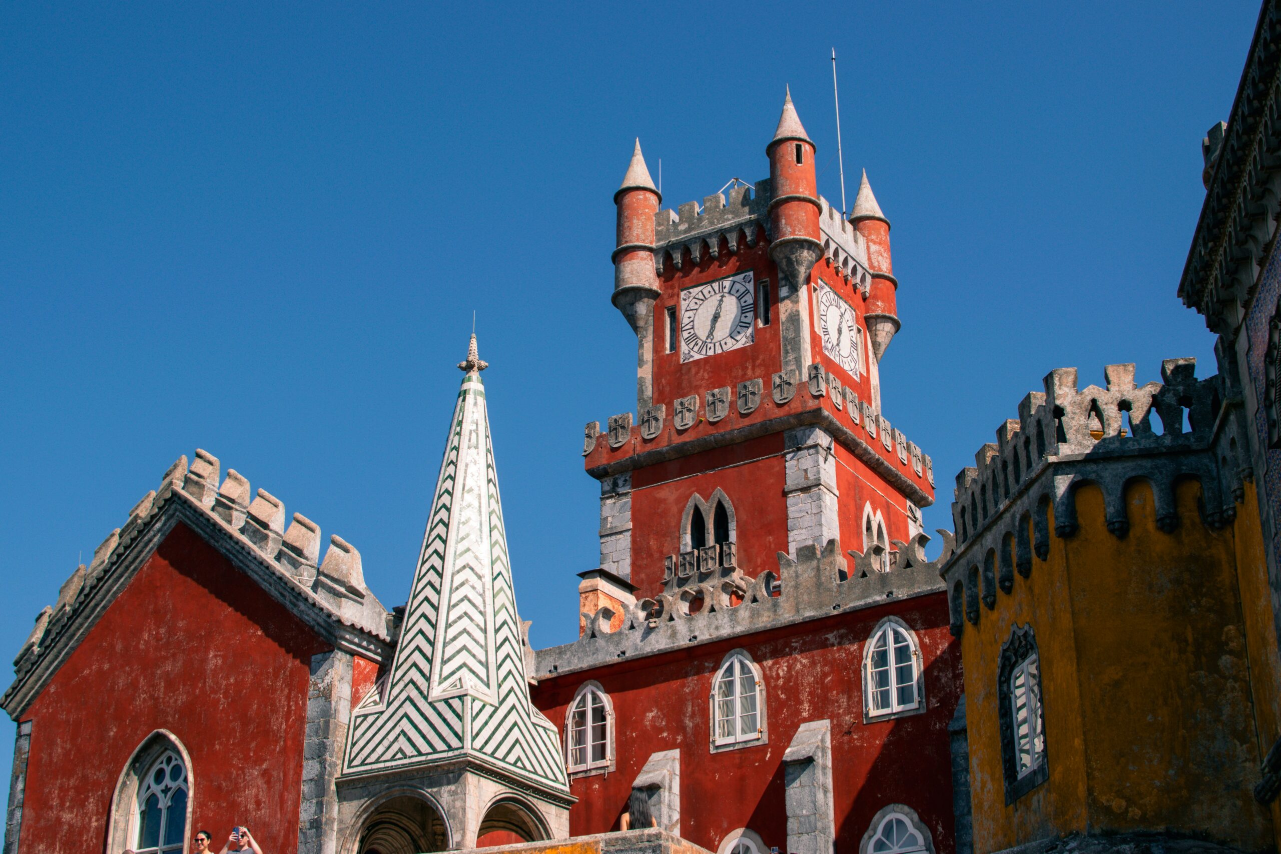 The Red clock tower of Pena Palace