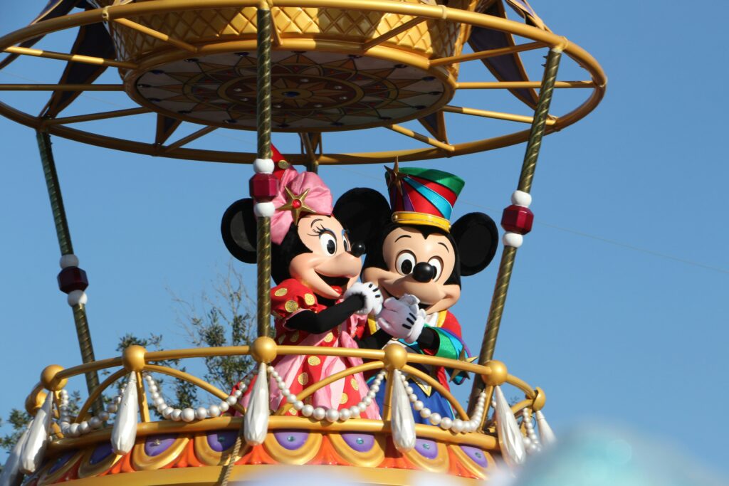Mickey Mouse and Minnie Mouse during Disney Stars on Parade at Disneyland Paris