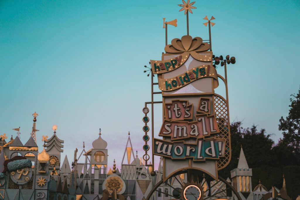 The entrance to it's a small world