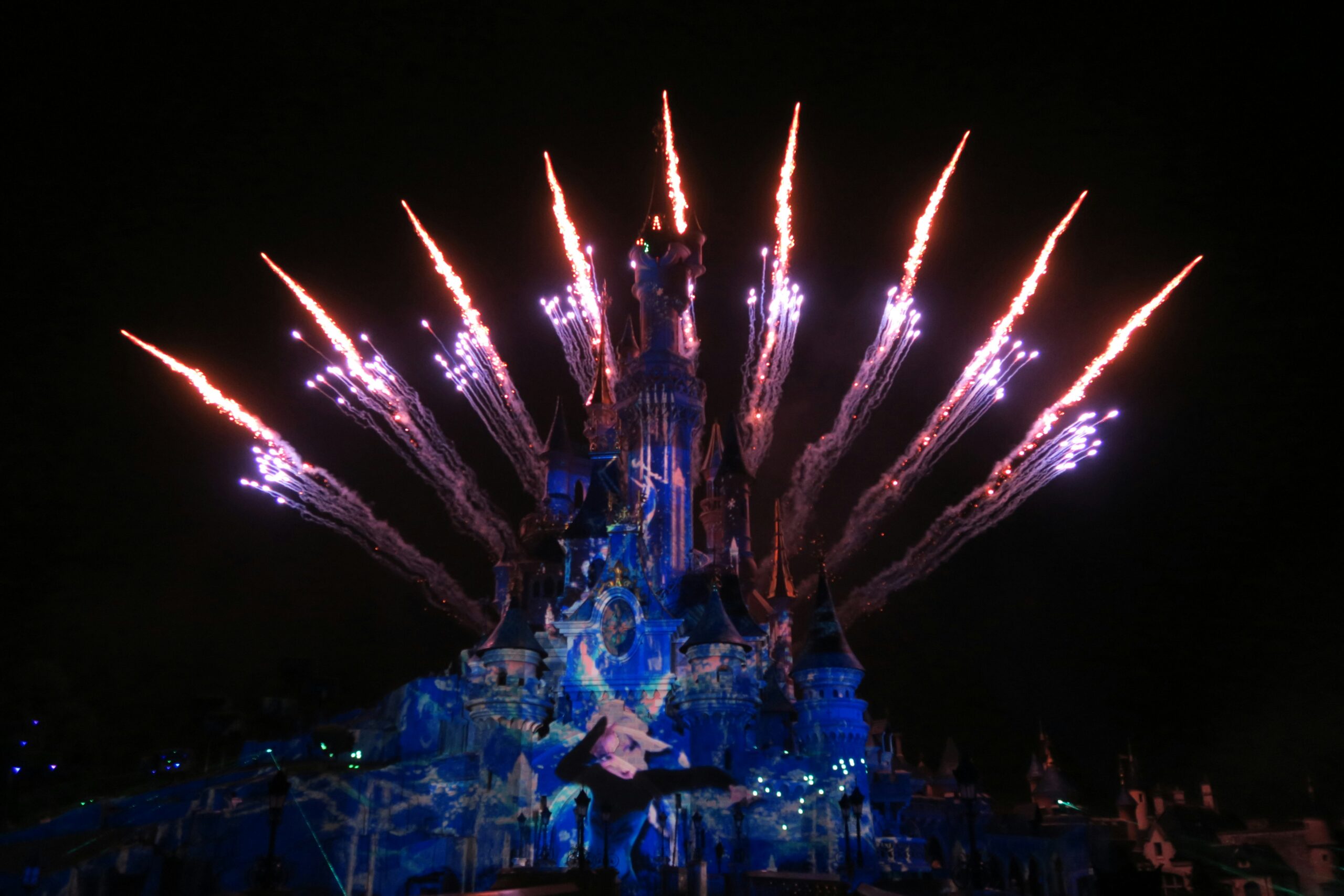 Fireworks over Sleeping Beauty Castle